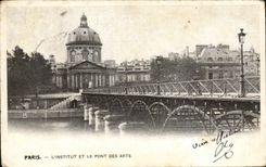 Paris - 1 - L'Institut et Pont des Arts - CPA 