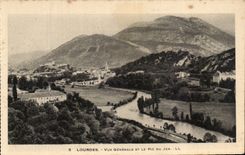 Lourdes - View and the Peak of Jer CPA