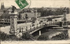 Paris - 8 - the Bridge Alexandre III - CPA
