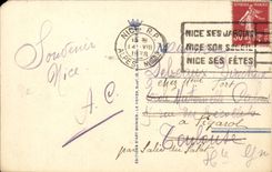 CPA Nice Ponchettes the castle and the Boron Mount