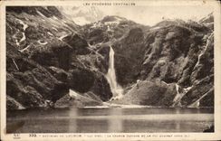 CPA Surroundings of Luchon the large cascade and the peak Quairat