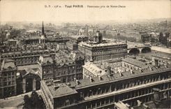 Paris CPA Panorama pris de Notre DAme