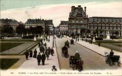 Paris CPA Rue des Tuileries Vue prise du pavillon de Flore