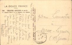 Chatel Guyon CPA grosses Hotel und Theater des Kasinos