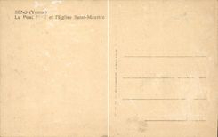 Sens CPA the bridge and the church Saint Maurice