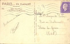 Paris CPA Eglise Saint Pierre et Sacre Coeur de Montmatre