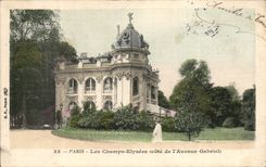 Paris CPA the Champs Elysees dimensions which occurred Gabriel