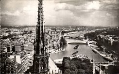 Paris CPA Vue panoramique prise de Notre DAme