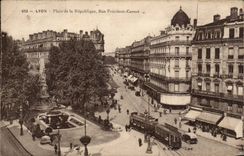 CPA Lyon Places Republic Street President Carnot
