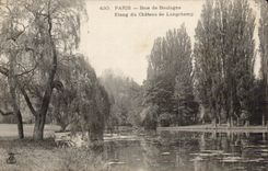 Paris CPA Bois de Boulogne Etang du chateau de Longchamp