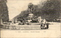 Paris CPA Luxembourg Carpeaux Fountain