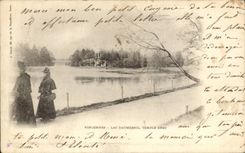 CPA Vincennes the lake Daumesnil Greek Temple