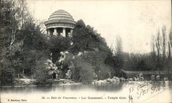 CPA Vincennes Lake Daumesnil Greek Temple