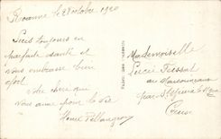 Fantaisie - Couple - pensee et bon souvenirs - pansy - CPA
