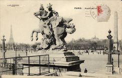Paris - 8 - Place of the Harmony - horse - Eiffel Tower - Eiffel tower - CPA