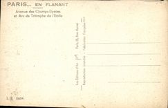 Paris - 8 - Avenue of the Elysees Fields - Arc de Triomphe - Etoile - automobile CPA