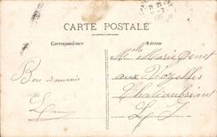 Fantasy - Woman - Dark haired woman with lagre bouquet - CPA