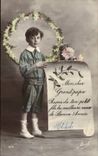 Fantasy - Children - Little Servant boy with flowers - CPA