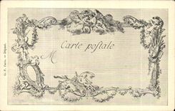 Arts - Tableau - Vignette pour la Metromanie de Piron Les chefs d'oeuvre de l'art au 18eme - CPA 