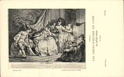 Arts - Tableau - La Soiree - Les Chefs d'Oeuvres de l'Art Les chefs d'oeuvre de l'art au 18eme - CPA 