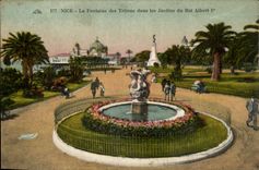 Nice - the Fountain of the Tritons in the Gardens of the King Albert 1 - CPA - has ir ¹