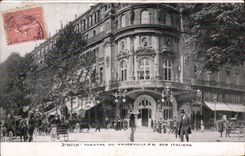 Paris 9 - Theatre du Vaudevilles et Boulevard des Italiens - CPA - a¹ir 