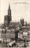 Strasbourg - Strassburg - the Palate of Rohan and the Cathedral - CPA