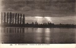 Strasbourg - Strassburg - Sunset on the Rhine - CPA