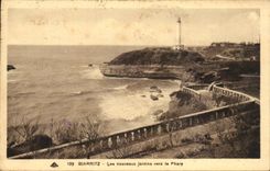 Biarritz - Les Nouveaux Jardin ver le Phare - CPA 