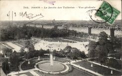 Paris CPA JArdin des Tuileries Vue generale