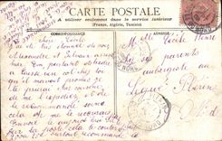 Paris CPA Rue du Louvre et hotel des Postes