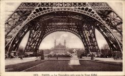 Paris CPA Trocadero taken under the Eiffel Tower
