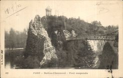 Paris CPA Hillocks Chaumont Suspended bridge
