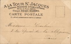 CPA Fantasy Children (publicity with the tower St Jacques Clothing street of Rivoli House Henri Esders)