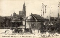CPA Strasbourg the theater and the cathedral