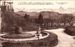 CPA Pau das Schloss Henri IV die Kette der Pyrenees