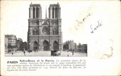 CPA Paris Notre Damet et le parvis