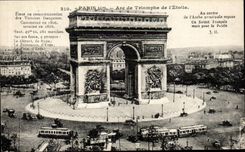 Paris CPA Arc de Triomphe of star