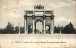 Paris CPA Place du carrousel L'arc de triomphe de la Victoire