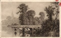 CPA Phantasie schuchtert Lichtstrahl ein