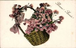 CPA Fantasy Flowers Happy New Year