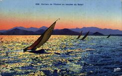 CPA Voiliers de l'Esterel au coucher du soleil