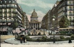 CPA Paris the Street Soufflot and the Pantheon