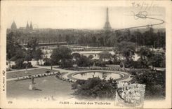 Paris CPA Jardin des Tuileries Tour Eiffel