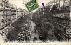 Paris CPA Le boulevard montmartre pris vers le boulevard Poissonniere