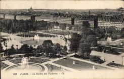 Paris CPA Le jardin des Tuileries
