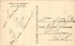 Paris CPA Eiffel Tower