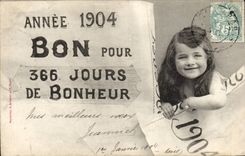 CPA Fantasy Good Child for 366 days of happiness 1904