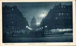 Paris CPA Street Soufflot the Pantheon