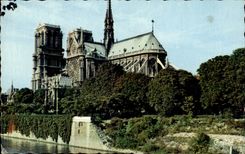 Paris CPM Notre Dame et la Seine